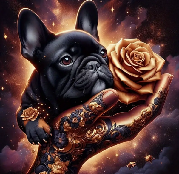 Diamond Painting Französische Bulldogge